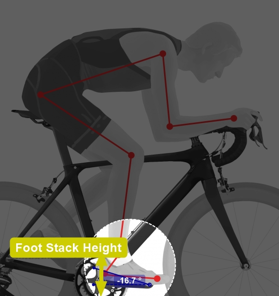 CS|Cycling-Sport Foot-Stack Bike Saddle Height